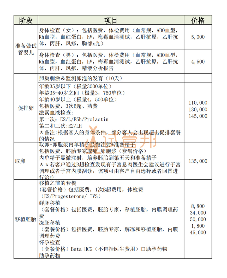 基础项目费用
