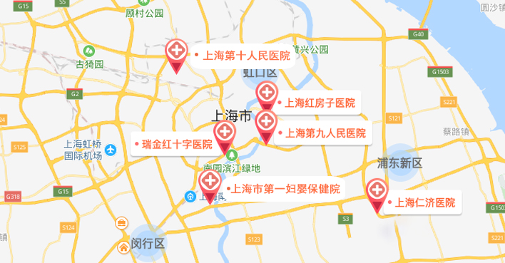 上海试管婴儿医院地图