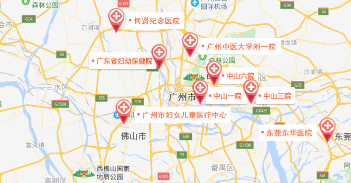 广州试管婴儿医院地图