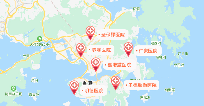 香港试管婴儿医院地图
