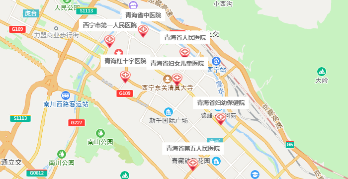 西宁试管婴儿医院地图