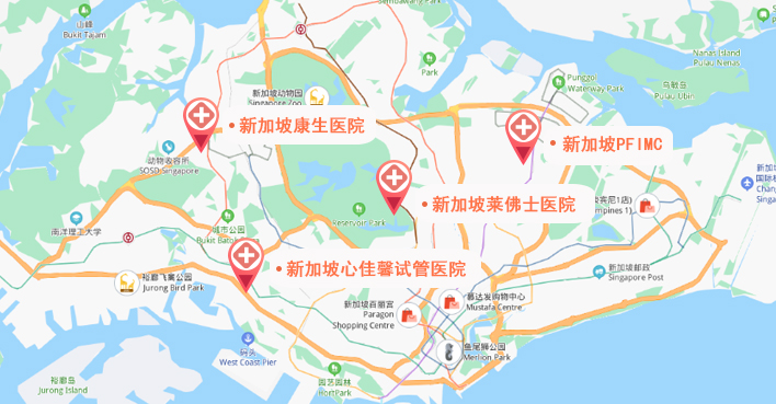 新加坡试管婴儿医院地图