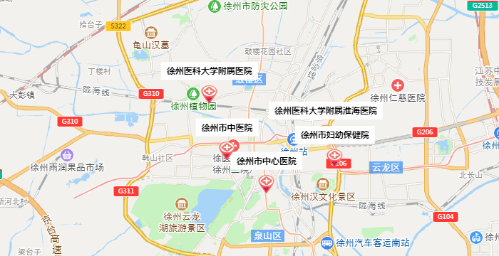 徐州试管婴儿医院地图