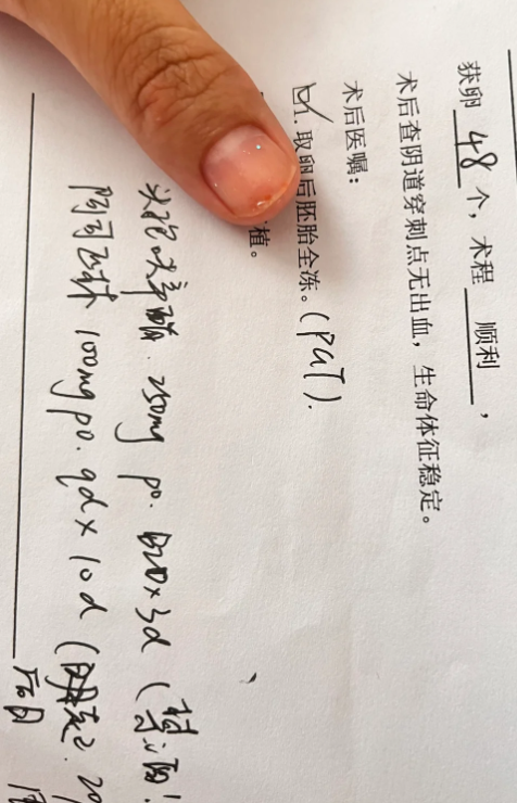 无麻取卵48个，都不知道怎么扛过来的