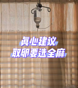 试管姐妹们，强烈安利全麻取卵！！！