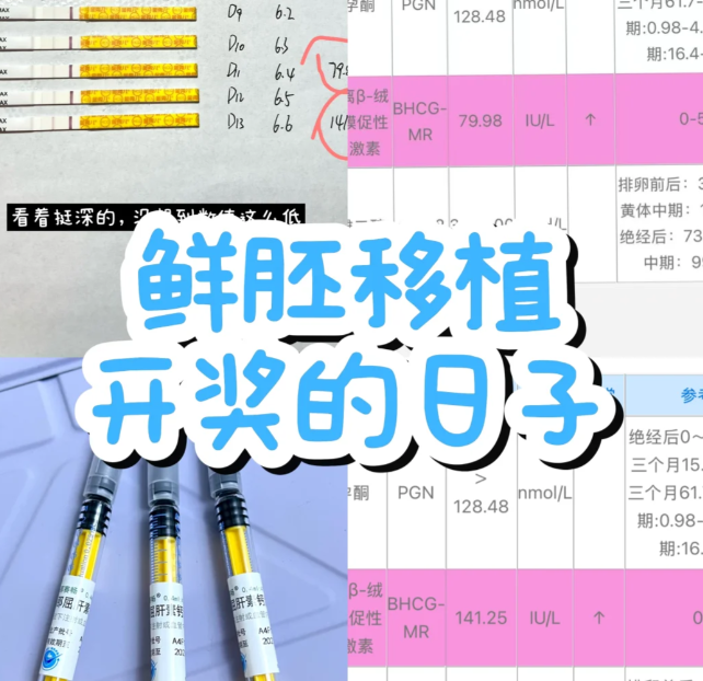 30+试管开奖日鲜胚移植D13天血值低但我还在努力