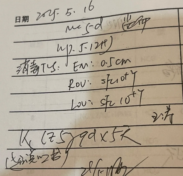 第一次去生殖科促排5.27打的破卵针